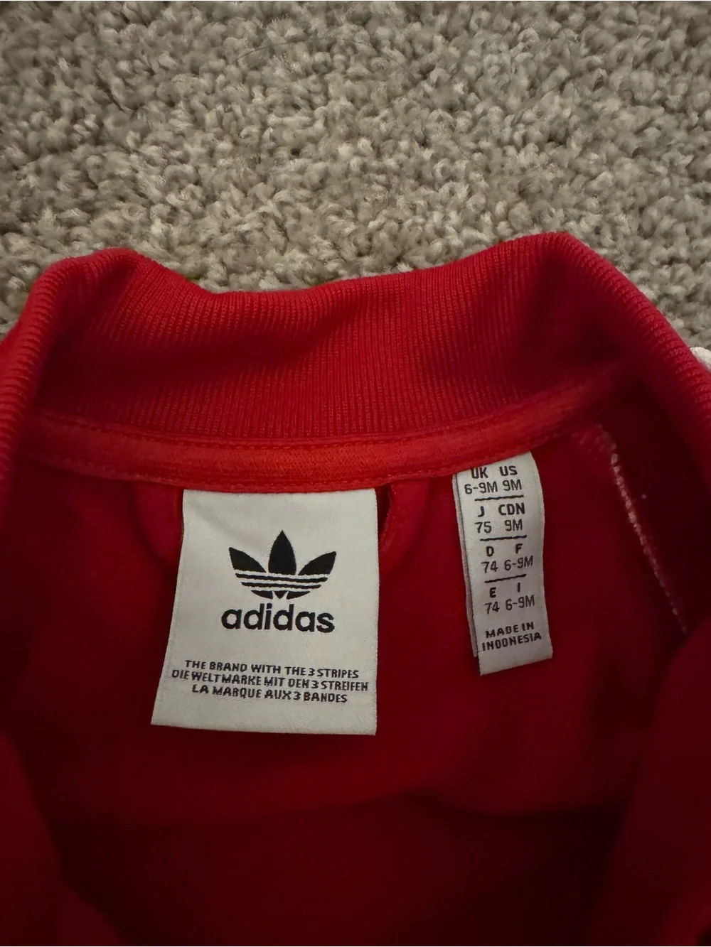 Adidas Red Tracksuit Toddler Size 9M